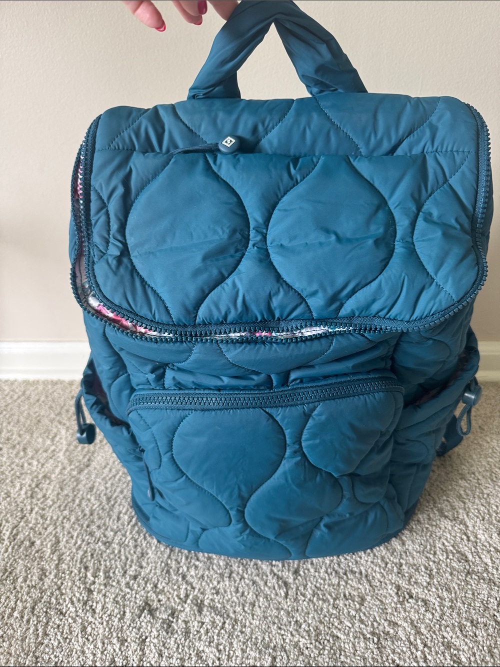 Vera Bradley Teal Quilted Backpack